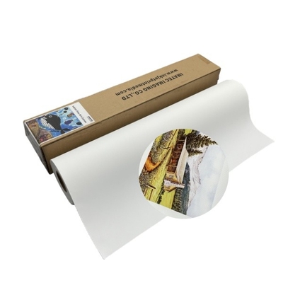 인쇄 가능한 방수 매트 360gsm 폴리 솜 잉크젯 캔버스 롤 피그먼트 / 염색 잉크