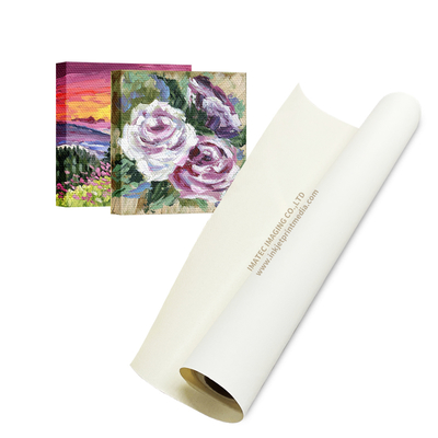 380gsm 무광 폴리코튼 캔버스 롤 36-60인치 너비 (라텍스 UV 프린팅용)