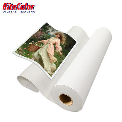 380gsm 매트 폴리 코튼 캔버스 롤 (Matte PolyCotton Canvas Roll) 은 매트 표면과 넓은 형식의 잉크젯 호환성을 갖춘 자외선 인쇄용